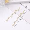 Pendientes de diamantes de cristal de circón largos de moda hechos a mano con borla dulce de diamantes pendientes de circón DIY pendientes 12