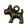 Colgante de aleación verde antigua con forma de cachorro de Amazon, accesorio para pulsera y collar.