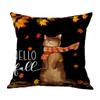 Funda de almohada de lino para sofá, dormitorio, serie del Festival de la Cosecha de Otoño, venta transfronteriza, con estampado de una sola cara