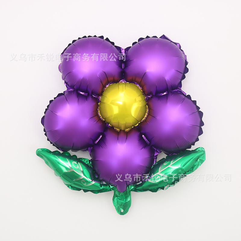 绿叶五瓣花紫色