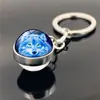 Chaveiro Tigre Fluorescente Chaveiro Bola de Cristal da Sorte Luminosa Mundo Animal Ouriço Chaveiro de Cristal Luminoso