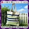 Suministro Exclusivo Transfronterizo de Bolsas Tote Casuales y Artísticas de Estilo Japonés, Bolsos de Lona, Bolsos de Hombro Rayados de Moda para Mujer, Personalizables