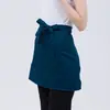 Ropa de Trabajo, Mandil de Media Cintura, Mandil de Media Cintura para Mesero, Mandil de Trabajo para Cafetería y Casa de Té con Bolsillos, Pequeño Catering, Sin Mangas