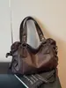 Bolsa Tote de Ombro Único, Grande Capacidade, Estilo Coreano, Bolsa Feminina Simples Retrô em Couro Macio, Bolsa Feminina Versátil de Alta Qualidade para o Dia a Dia