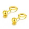 Vietnam sand oro chapado oro real simples clásicos lisos redondas cuentas pendientes de gancho comercio electrónico en vivo suministro de fábrica al por mayor