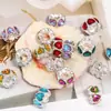 Contas Espaçadoras de Anel de Strass Novas Transfronteiriças Moda Onda Contas Soltas Perfuradas Corrente de Celular DIY Acessórios de Joias Atacado