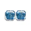 Moissanita Asscher Nuevo Color Zafiro 0.5-3 Quilates Sin Chapar con Código de Cintura Grabado con Láser Segunda Pasada Pluma de Diamante Grado VVS