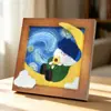 Marco de Fotos DIY Artista de la Luz de Luna Fieltro - Un Regalo de San Valentín para Novio, Adorno de Decoración del Hogar para la Entrada