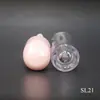 Tubo redondo de plástico para brillo de labios Zamai de 3.5 ml con tapa biselada, tubo vacío de plástico para labial líquido con varilla de cepillo de cristal, material de embalaje