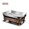 Bandeja Rectangular de Acero Inoxidable para Asar Pescado para Uso Doméstico, Plato Comercial para Mariscos, Parrilla de Carbón, Horno de Carbón para Asar Pescado