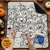 Venda Quente Transfronteiriça Manta para Colorir Pai-Filho Casal DIY Manta de Flanela Manta com Desenhos de Animais Fofos Manta Grossa para Cobrir