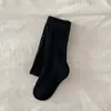 Meias Infantis Outono e Inverno Veludo Fino Meia-calça para Meninas Lã Forrada com Fleece Leggings Quentes Lisas Para Meninas Tamanho Médio e Grande Meias Infantis