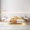 Accesorios para Cama de Acero con Marco de Suspensión Sin Mesita de Noche Minimalista Tatami Casa de Huéspedes Dormitorio Principal Cama de Doble Suspensión Sin Patas