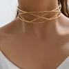 Collar Europeo y Americano Exagerado de Geometría Irregular Punk Metal Collar Estilo Coreano Simple Collar de Cuello Cadena de Cuello para Mujer