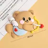 214 Decoración para Pastel del Día de San Valentín Tarjeta de Corazón Arco de Cupido Oso con Arco Vela de Cereza para Insertar