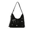 Bolso de Tote Punk Nuevo para Mujer 2024 Bolso Nuevo para Viajar Bolso de Hombro para Mujer Cadena Brillante Elegante Mochila con Diamantes