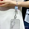 Cadena Colgante para Teléfono Móvil Mariposa Luminosa Cadena de Muñeca Tejida a Mano con Cuentas de Cristal Pujiang Cordón para Teléfono Móvil de Perla Venta al por Mayor
