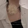 Collar de Malla con Flor Estilo Chino Vintage Collar Femenino Elegante Versátil Accesorios de Estilo Ins de Gama Alta