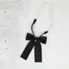 Flor Pluma Raíz Mango Largo Joker Escuela para Hjk Japonés Color Sólido Corbata de Moño Femenina Licencia Graduación Ropa Académica Rayado Estilo Campus
