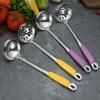 Colher Grande para Sopa Atacado Colher de Aço Inoxidável Anti-Queimadura Colher para Panela Quente de Cozinha Colher para Mingau Coador de Sopa Utensílios de Cozinha