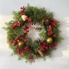 Decorações de guirlanda de Natal artificial transfronteiriça da Amazon, pinhas, bagas vermelhas, plantas verdes, enfeites de feriado, múltiplas opções disponíveis