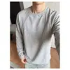 Sudadera con Parches de Color Sólido para Hombre y Mujer Otoño/Invierno Corte Boxy Cuello Redondo Manga Larga Camiseta Estilo Americano Capa Base para Pareja Tendencia