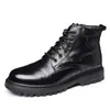 Botas Martin de Piel Genuina para Hombre Invierno del Anciano, Forradas de Felpa para Calidez, Botas de Trabajo para Exteriores, Antideslizantes y Resistentes al Desgaste, QN632YM