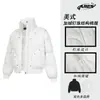 Ares Retrô Americano Inverno Bolso Desconstruído Rebite Decorativo Gola Alta Outwear de Algodão Jaqueta de Algodão Revestida com Fleece Estilo Masculino