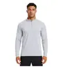 Camiseta de Manga Larga Kusen Cepillada para Hombre con Media Cremallera y Cuello Alto, Alta Elasticidad, Amigable con la Piel, Transpirable, Absorbe la Humedad, Capa Base para Deportes al Aire Libre