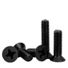 Caja Transfronteriza de 450 Piezas M2 M2.5 M3 Tornillos de Cruz de Acero al Carbono Cabeza Avellanada Cabeza Plana Zincado Negro Tornillos Pequeños
