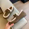 Sapatos Birkenstock de Sola Grossa com Aumento Interno de Altura Forrados com Lã Novos Sapatos de Algodão Quentes de Inverno Sapatos Peludos Botas de Neve Antiderrapantes