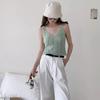 Camisola de punto hueca retro francesa para chica picante, verano nuevo para mujer, top de suéter sin mangas versátil Ins