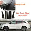 Adecuado para Ford Ford Edge 2015-2022 2007-2014 Ruijie moldura de ventana negra y pilar central brillante