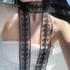 Bufanda Larga de Encaje para Cuello Bufanda de Seda para Mujer de Gama Alta 2025 Nueva Cinta Decorativa para el Cabello de Primavera y Verano
