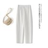 Pantalones Harlan de Moda de Nueve Puntos para Mujer Verano 2025 Nuevo Pantalones Delgados de Lino Tencel Pantalones Casuales Tipo Zanahoria