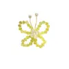 Estilo Pastoral Linda Flor de Perla Seda Retorcida Cristal Mariposa DIY Hecho a Mano Pin Lateral Accesorios para el Cabello Tocado Zapatos Accesorios de Flor