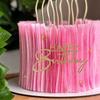 Topper Acrílico para Pastel de Feliz Cumpleaños Hecho a Mano con Letras en Inglés, Descuento por Volumen para Fiestas