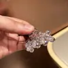 Novo Grampo de Cabelo Pequeno de Cristal de Luxo Leve para Mulheres, Sensação de Alto Padrão, Presilha para Cabelo Meio Preso na Parte de Trás da Cabeça, Presilha Lateral Exquisita para a Testa