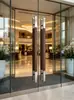 Manija de Puerta de Madera Maciza Color Nogal Estilo Chino Nuevo Simple Tirador de Puerta Principal Tienda Hotel Compartimento de Madera Maciza Fabricante