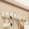 Perchero de pared estilo crema personalizado, no requiere taladro, para entrada de dormitorio y pasillo