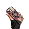 Adequado para Capa de Celular iPhone16Pro Glitter Capa Dura Suporte Magnético Galvanizado Apple 15 Capa Protetora Abrangente 14