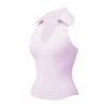 Colete Esportivo Transfronteiriço para Mulheres, Roupa de Tênis, Sem Mangas com Bojos, Decote em V, Gola Reversível, Top de Corrida Fitness Justo de Secagem Rápida
