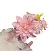 Flor Artificial Super Hada Color Retro Flor Rosa Horquilla Nuevo Estilo Chino Estilo Antiguo Cabello Atmósfera Estéreo Verano Tocado para Mujer