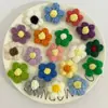 Flor de Pompones Hecha a Mano con Ganchillo Lana Flor de Ganchillo Hecha a Mano Sombrero Flor de Ganchillo Pasador Accesorios para el Cabello Broche para Ropa Accesorios de Flores Pequeñas Flor al por Mayor