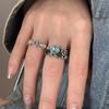 Anillo Cruzado para Viajeros Coreano y Japonés para Mujer, Anillo Ajustable de Moda Vintage con Personalidad, Anillo Geométrico Hip-Hop Estilo Ins para Dedo Índice