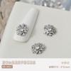 Joias Nail Art Pingente Corrente Estrela Luxo Acessível Super Brilho Estilo Quente Borda Biselada Laço Versátil Metal Unha Diamante Zircônia