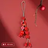 Al por mayor Natural Alto Contenido Rojo Cinnabar Arena Roja Caballo Pequeño Colgante Llavero Caballo Zodiaco Año del Caballo Regalo