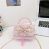 Bolsa de Princesa para Meninas 2026 Primavera Nova Fofa com Franja Renda Bolsa Transversal Estilo Chinês Estilo Antigo Bolsa de Mão com Pérolas