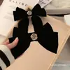 Grampo de veludo de camélia para outono e inverno, grampo de mola para a parte de trás da cabeça feminina, grampo para franja lateral, grampo para cabelo solto, acessório de cabeça