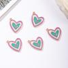 Colgante de corazón de amor con forma de corazón, accesorio de joyería DIY, llavero de aleación, collar, pulsera, colgante.